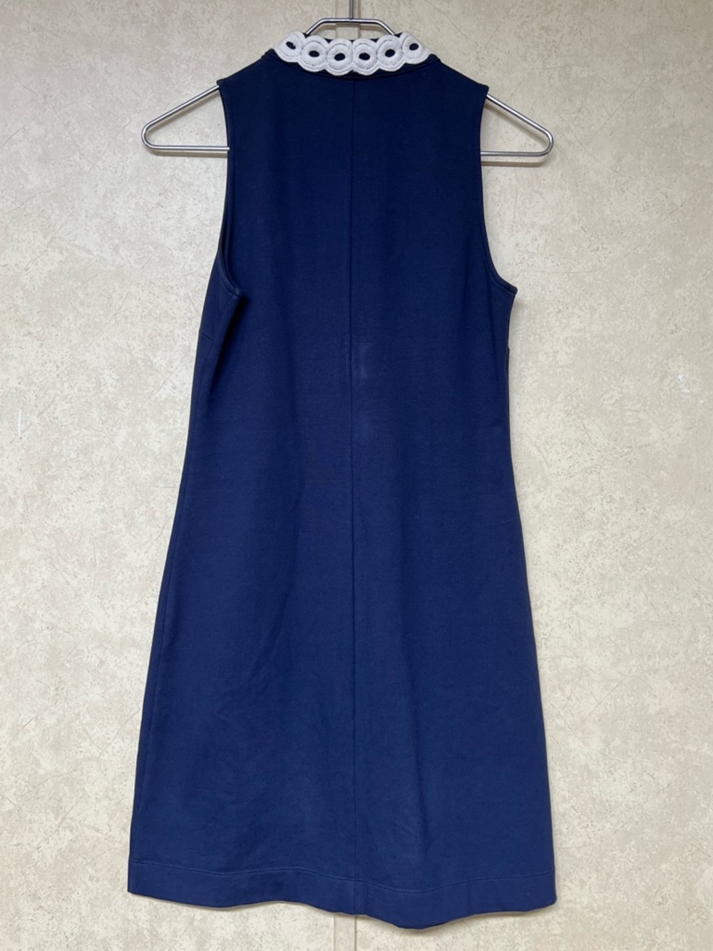 Lilly Pulitzer Callista true navy sleeveless shift dress embroidered lace trim - Picture 5 of 12